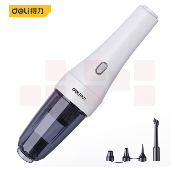 得力8500pa手持无线车载吸尘器锂电池可充气 DL881120