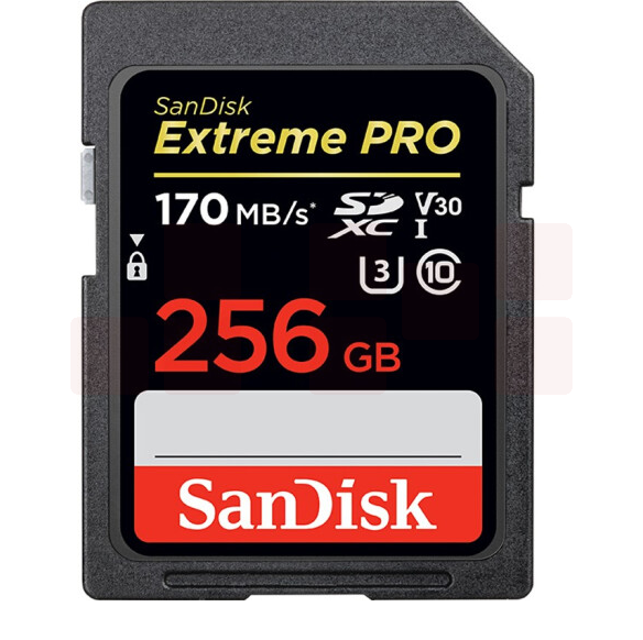 闪迪256G   C10高速内存卡 索尼 佳能 尼康 单反微单相机 摄像机 SD一体大卡 存储卡 SDXC读速170MB/S U3