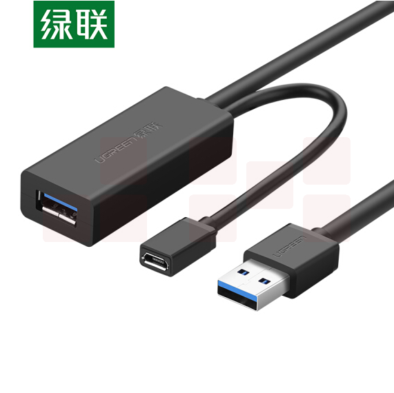 绿联（UGREEN） USB3.0公对母信号放大器 5米 20826 USB电脑数据延长线 货号：YC
