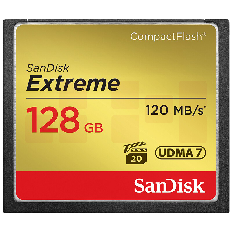 闪迪 SDCFXS-128G-Z46 128GB CF存储卡 至尊极速 120MB/S (单位：个）  货号：LJ