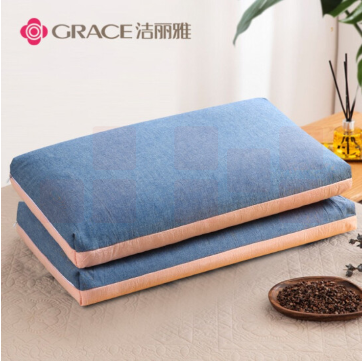 洁丽雅 纯棉荞麦枕头35cm*55cm 单只装