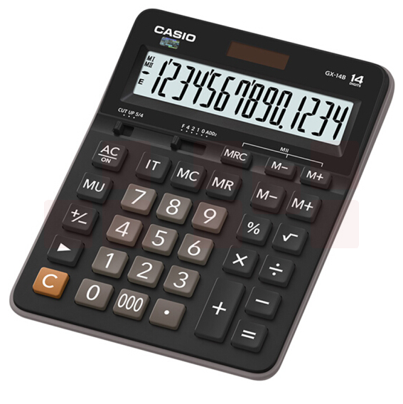 卡西欧（CASIO）GX-14B 商务计算器 超大型机 黑色经典款