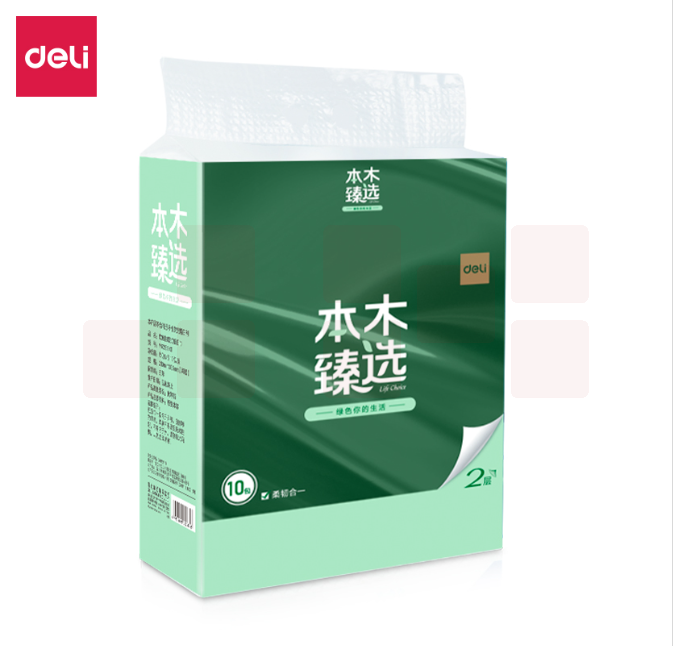 得力 2层150抽 软抽纸 本木臻选MR2150-01(10包/提)