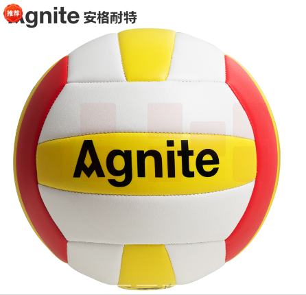 安格耐特F1253_PVC5号排球(白+黄+红)