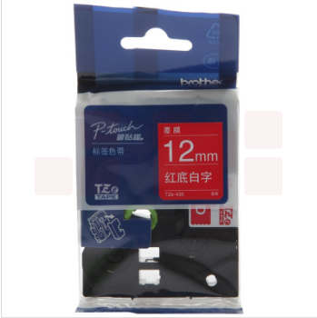 兄弟（brother） TZe-435 兄弟TZe-435 12mm红底白字标签色带(适用所有兄弟PT系列）