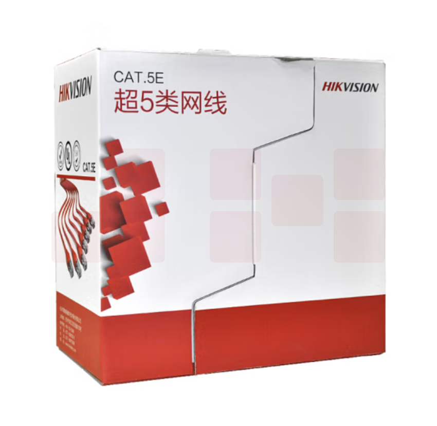 海康威视 DS-1LN5E-S/E 监控原装超5类网线 非屏蔽双绞线 超五类 0.5芯 305米/箱