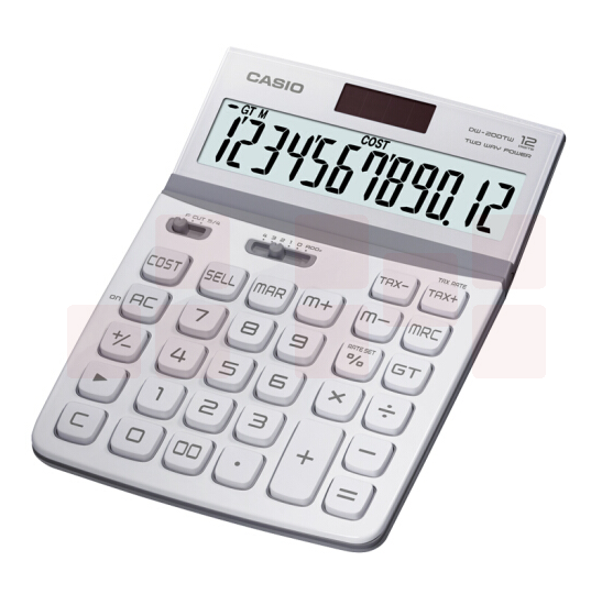 卡西欧(CASIO) DW-200TW-WE魅雅系列 大型计算器 莹雪白