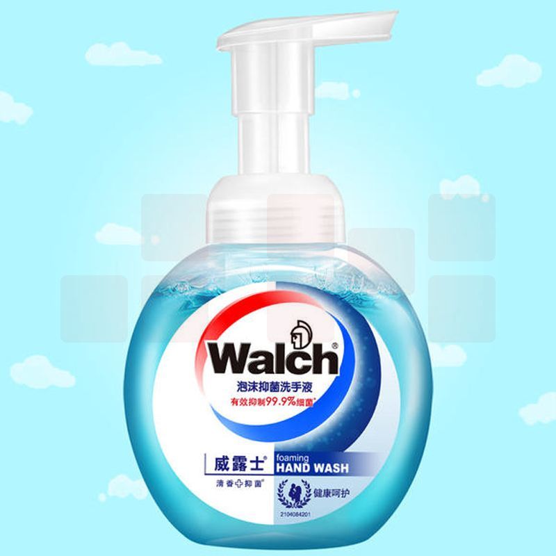 威露士泡沫抑菌洗手液健康呵护225ml 无香 24支/箱
