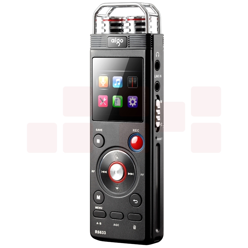爱国者（aigo）录音笔 R6633 32G 微型专业高清远距降噪 双供电TF卡扩容 声控录音器学习