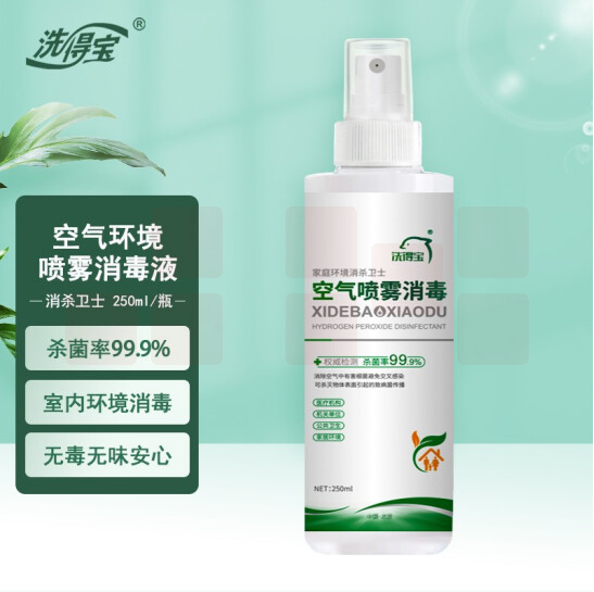 洗得宝 空气消毒液房间儿童玩具宠物杀菌消毒喷雾家用免洗手  250ml