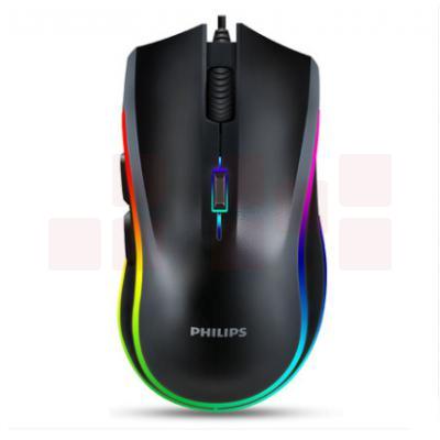 飞利浦（PHILIPS）SPK9403 有线鼠标 6键发光鼠标 RGB灯效 双灯带