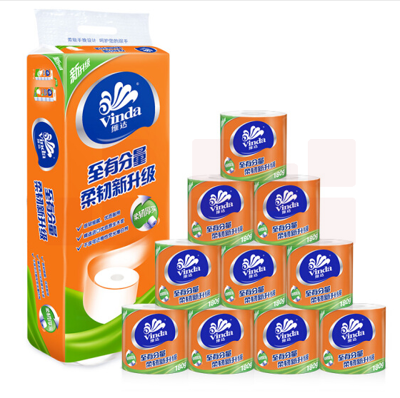 维达 V4081 卷纸3层180g10卷138mm*104mm 6提/箱