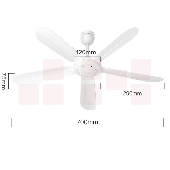 美的（Midea） FC70-FA 小吊扇 小型电风扇  蚊帐扇 微型吊扇 直径700MM