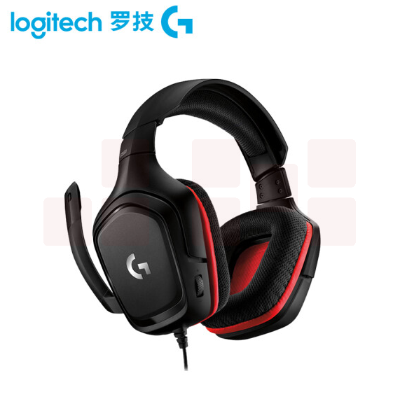 罗技（G） G331 游戏耳机麦克风 电脑电竞耳麦话筒 头戴式立体声