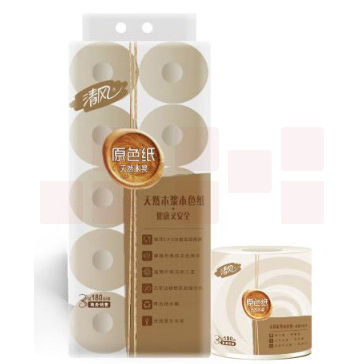 清风  3层平纹 180g/卷  10卷/提  110mm*104mm  天然木浆原色