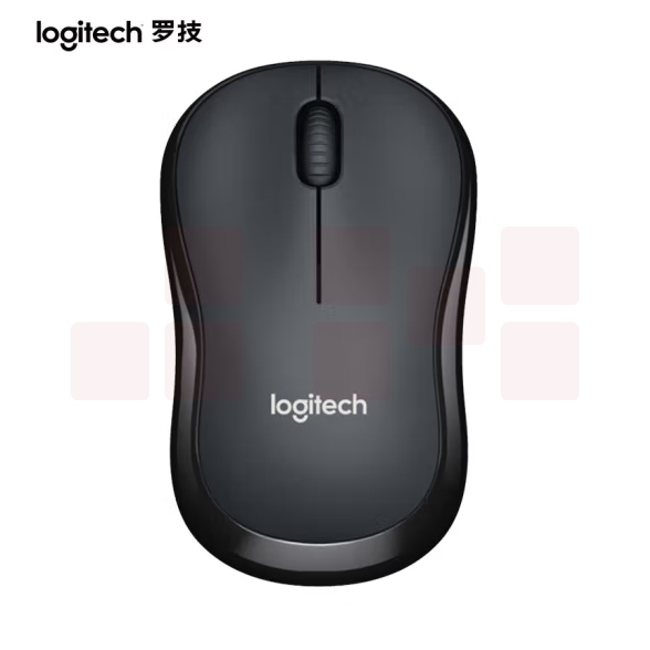 罗技 M220 无线静音鼠标 对称鼠标 带无线接收器 灰色