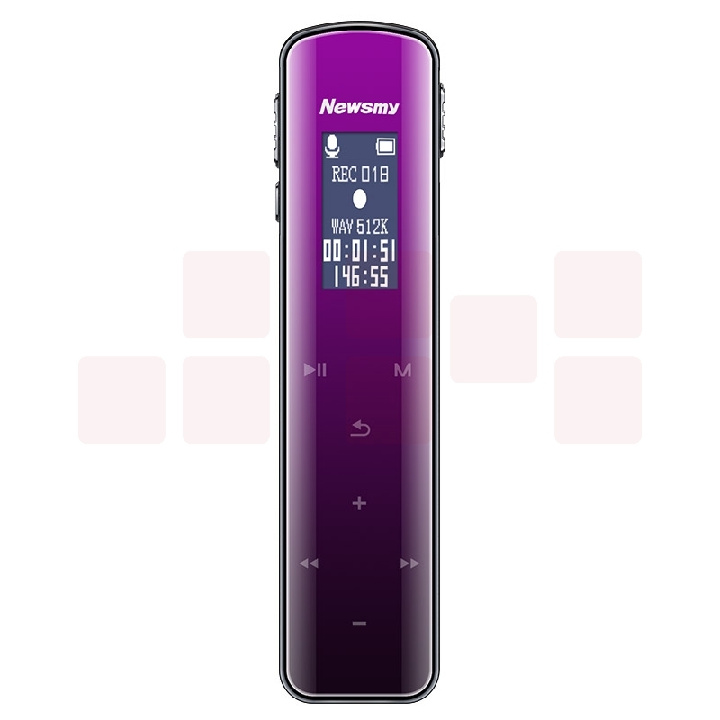 纽曼（Newsmy）录音笔 V29 32G 大电量长待机 触控键专业高清远距降噪声控FM收音机 学习培训会议留证 渐变紫