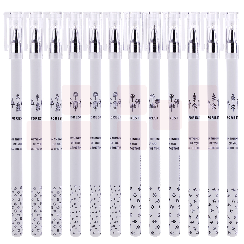 得力A60学生中性笔0.35mm全针管(黑)(12支/盒)