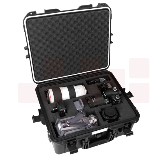 锐玛 R200 数码单反相机安全箱多功能收纳箱仪器箱摄影器材镜头防潮箱 黑色