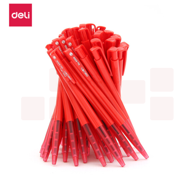 得力 6506 圆珠笔 0.7mm /60支/盒 单支价格(红)