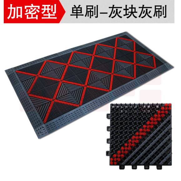 防滑垫 地垫  除尘垫防滑地垫 灰块红刷 90*180cm  货号：TXH