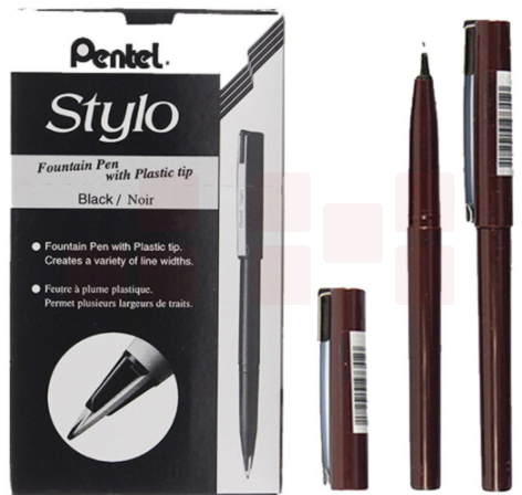 Pentel日本派通JM20草图笔漫画笔Stylo签名签到笔绘图笔勾线笔鸭舌笔水性笔速写笔 12支装（颜色请下单备注）