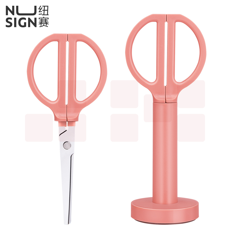 得力纽赛NS051站立剪刀60*70*180mm(浅红)