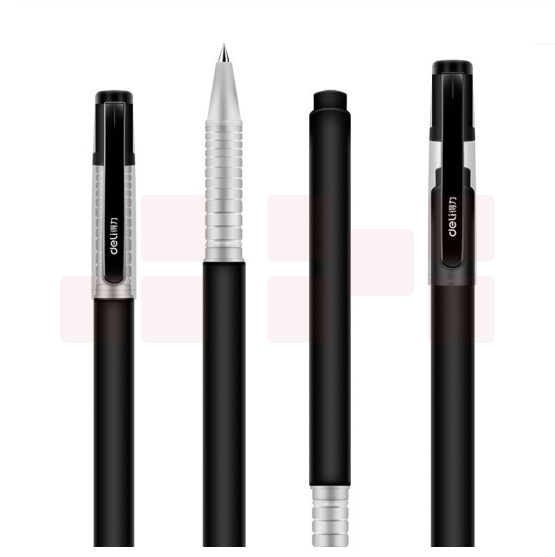 得力S77中性笔0.5mm子弹头(黑)12支