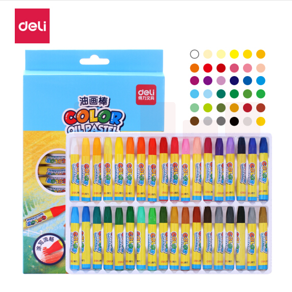 得力(deli) 36色 6964 儿童六角蜡笔    笔绘画笔