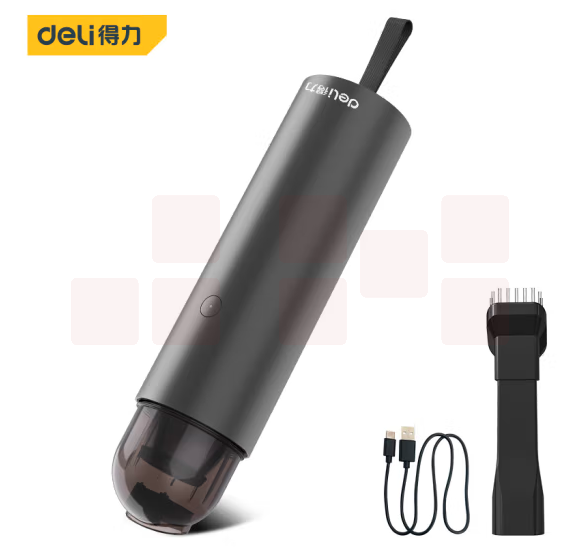 得力无线车载吸尘器手机充电宝二合一 手持无线吸尘器车家两用6000pa 手机移动电源7500mAh DL881756
