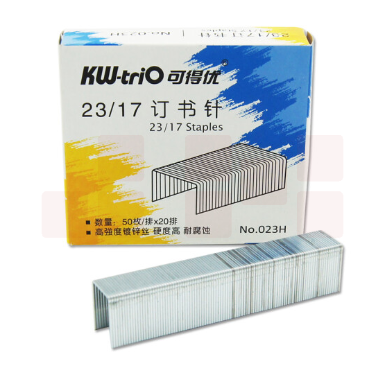 可得优（KW-triO） 镀锌丝订书钉 23/17 1盒  货号：YC