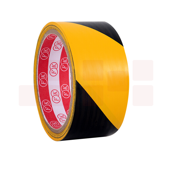 警示胶带  黄黑PVC地面安全划线警戒胶带  40mm*15米