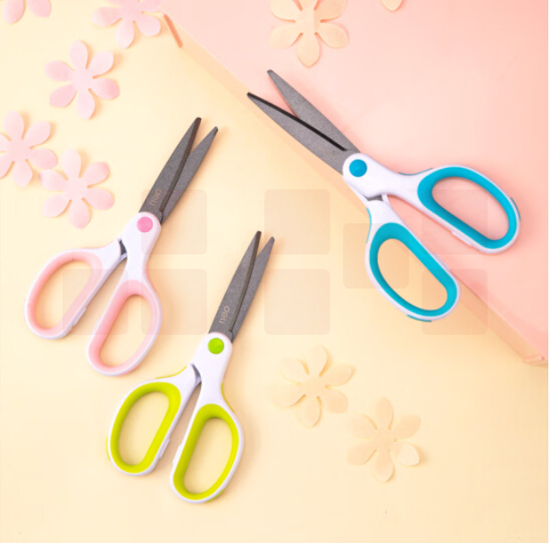 得力 6054 特氟龙剪刀 175mm (单位:把) 混色