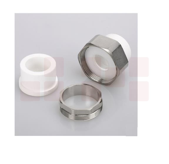 加厚铜/铁 4分20PPR双头活接水管 内丝外牙合接头