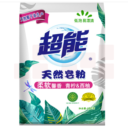 超能(CHAONENG)天然皂粉680g 12袋/件