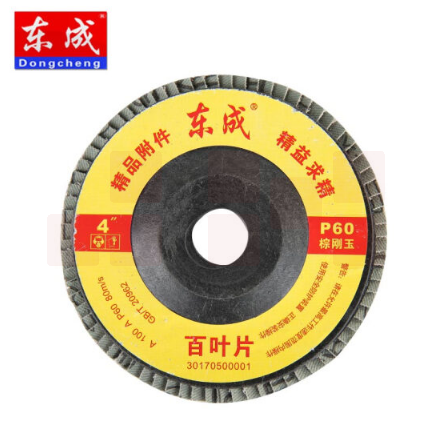 东成 百叶轮/百叶片磨光片抛光片打磨片百叶轮100(60#)  10片/组