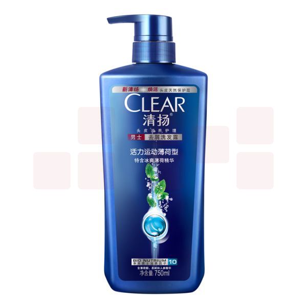 清扬(CLEAR)男士去屑洗发露 洗发水 活力运动薄荷型 750ml