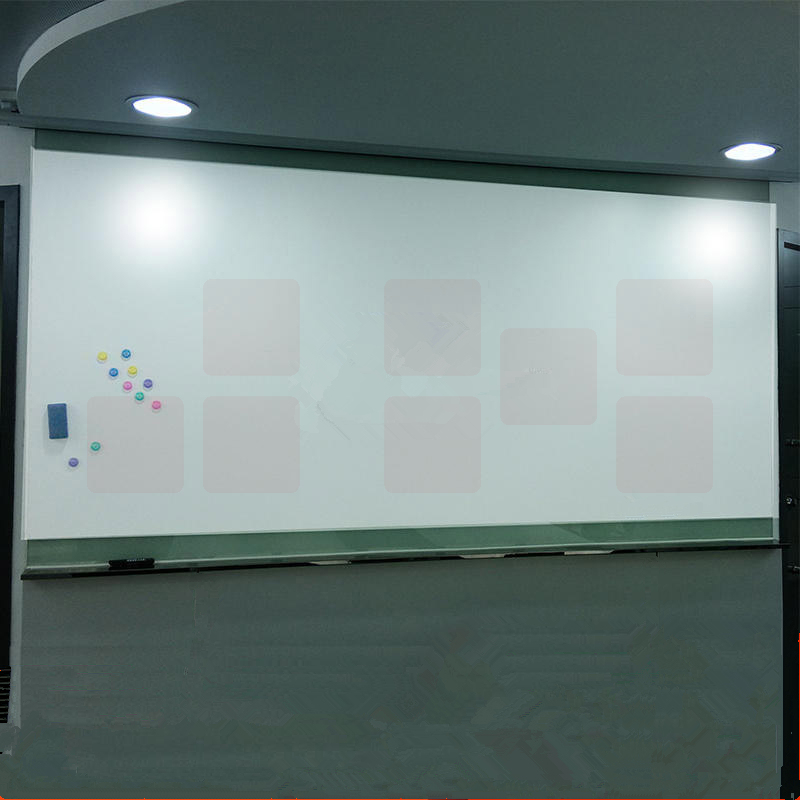 配套推拉白板 进口陶瓷面板 涂鸦留言板 高度1.2米长度3米