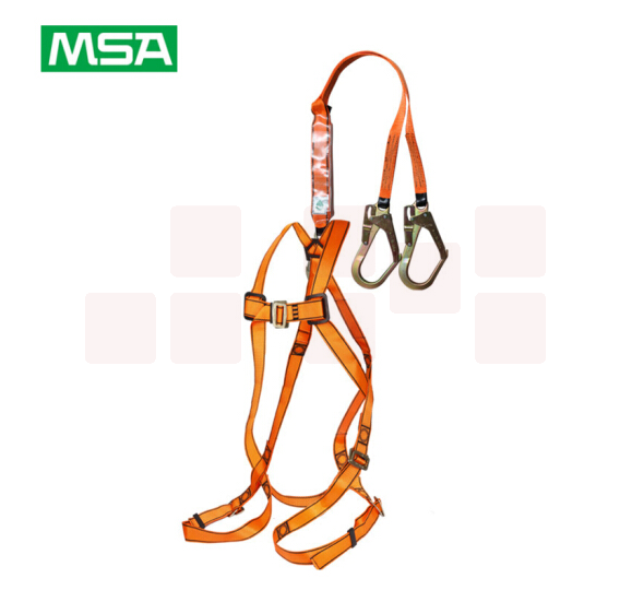 梅思安/MSA 10147344全身式安全带 高空作业 快速收腿带背D型环双腿大挂钩吸震绳