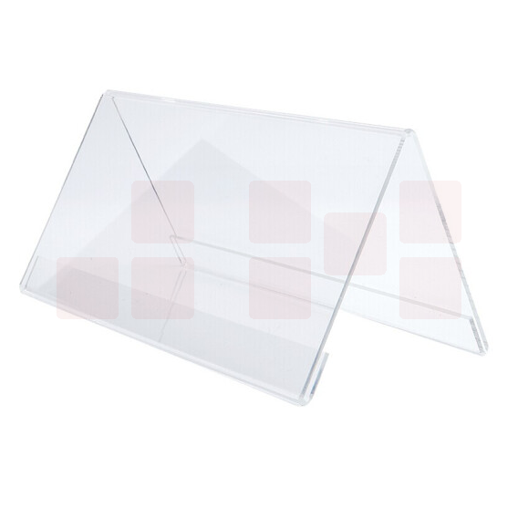 2mm透明亚克力  V字桌牌 200*110mm