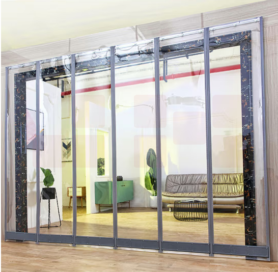 磁吸隔断帘 纱帘 97*210cm（浅灰色） 货号：LJ