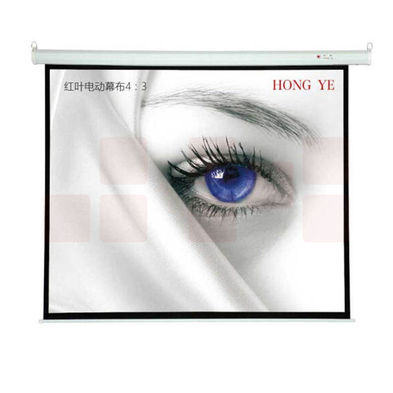 红叶 Redleaf 电动投影幕 84寸 幕布比例：4:3 （此商品不含安装）