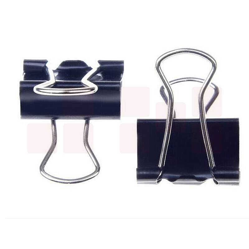 益而高 15mm黑色长尾夹 SA24P 12个/盒（单位：盒）