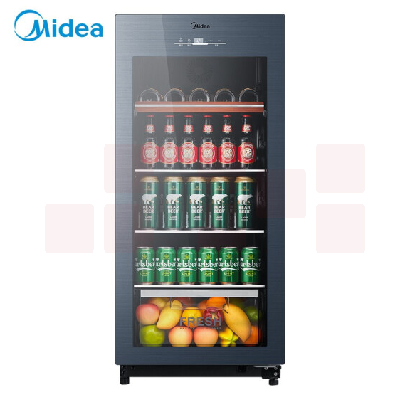 美的（Midea）140升红酒柜保鲜柜 冰吧家用冷藏柜冰柜 JC-140GEM  货号：LJ