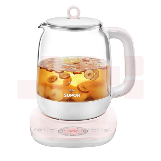 苏泊尔（SUPOR）15Y16 粉色800W  1.5L 养生壶煮多功能家用茶壶