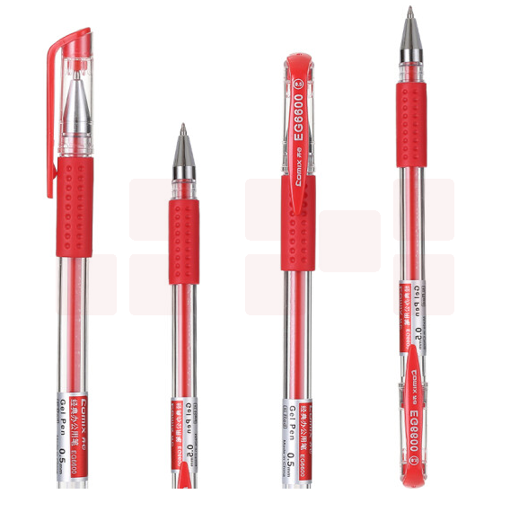 齐心通用中性笔GP3060.5mm12支/盒红色