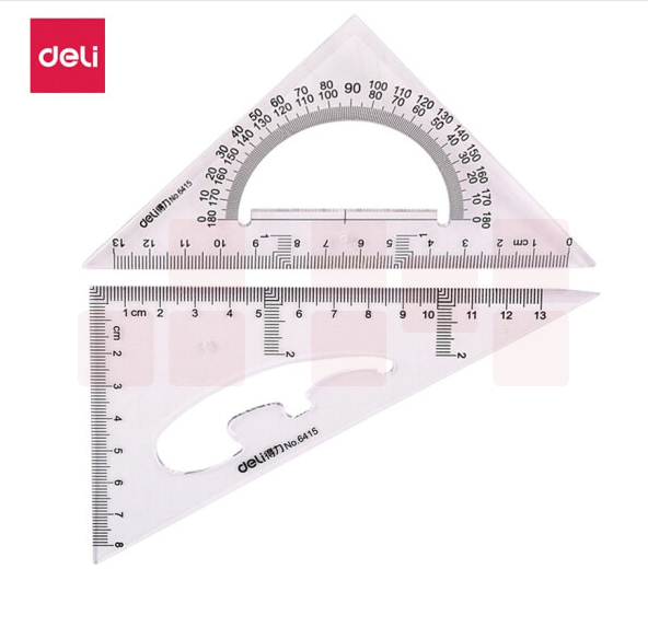 得力（deli） 6415三角尺 13cm有效刻度