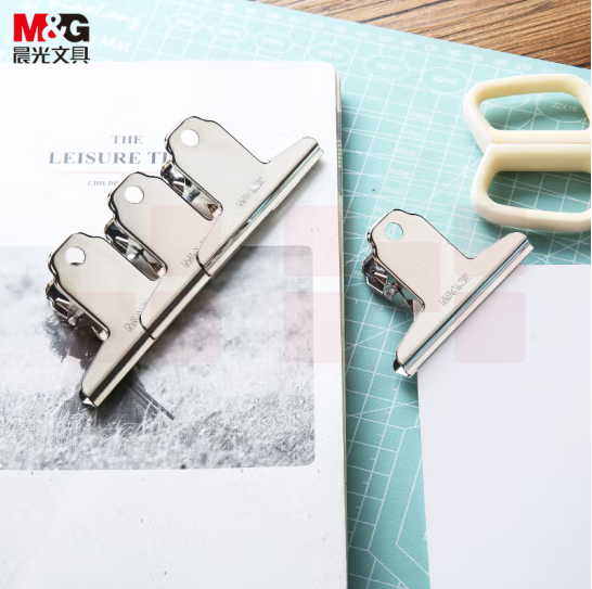 晨光76mm山形票据夹(4只/包)票夹不锈钢画板夹ABS92637