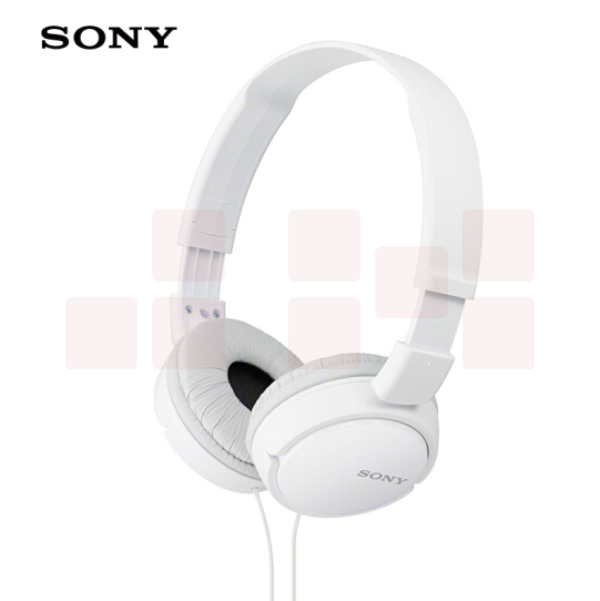 索尼（SONY）MDR-ZX110AP 头戴式 立体声耳机 白色/黑色