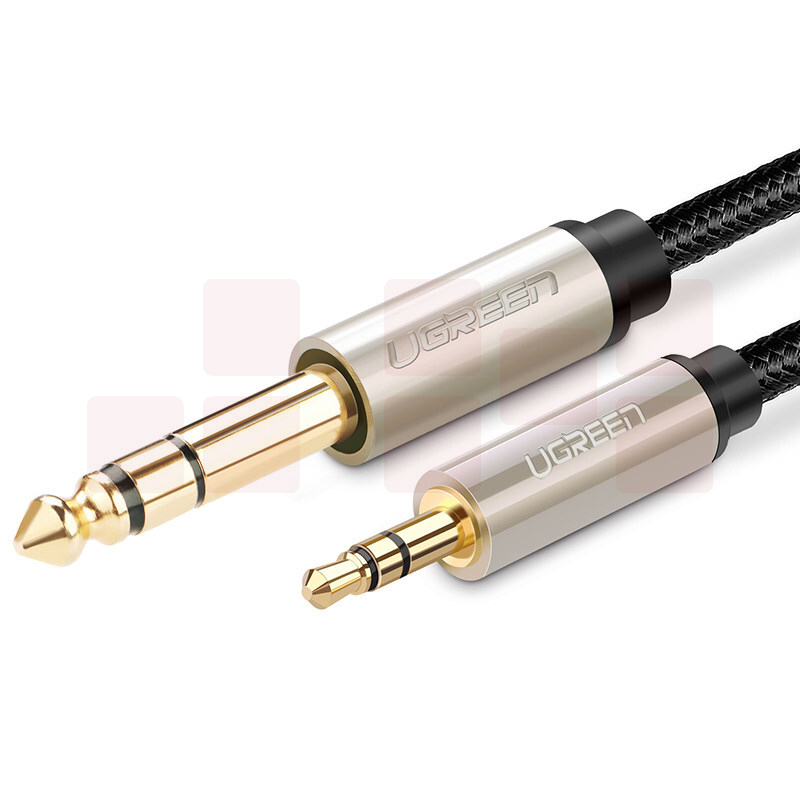 绿联 UGREEN 音频线 40804 音频线 AV127 2m 3.5转6.5 公对公 (黑色)  货号：ZJ